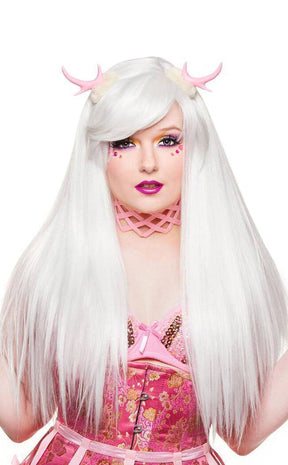 Lolita Doll Hologram 12" White Wig-Rockstar Wigs-Tragic Beautiful