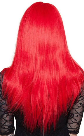 Long Straight 24" Red Lace Front Wig-Rockstar Wigs-Tragic Beautiful