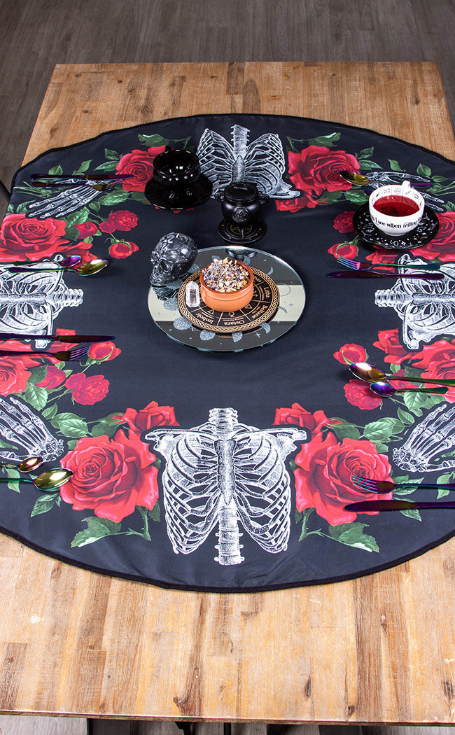 Love You To Pieces Round Tablecloth-The Haunted Mansion-Tragic Beautiful