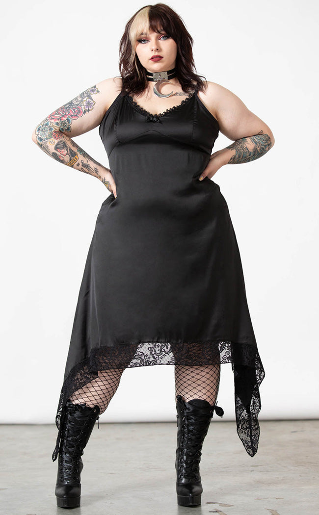 Alligevel Beroligende middel Hals Loya Satin Maxi Dress | Killstar Australia | Plus-Size Gothic Clothing