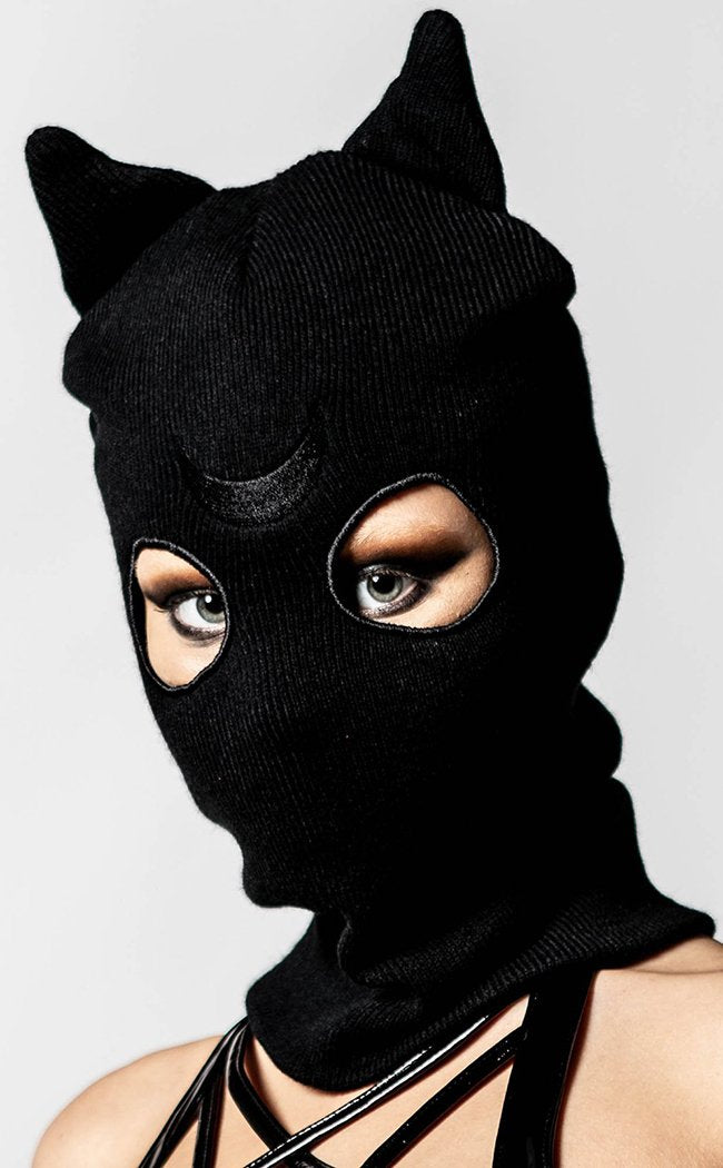 Lunar Knitty Cat Balaclava | Killstar Australia | Goth Winter Clothing