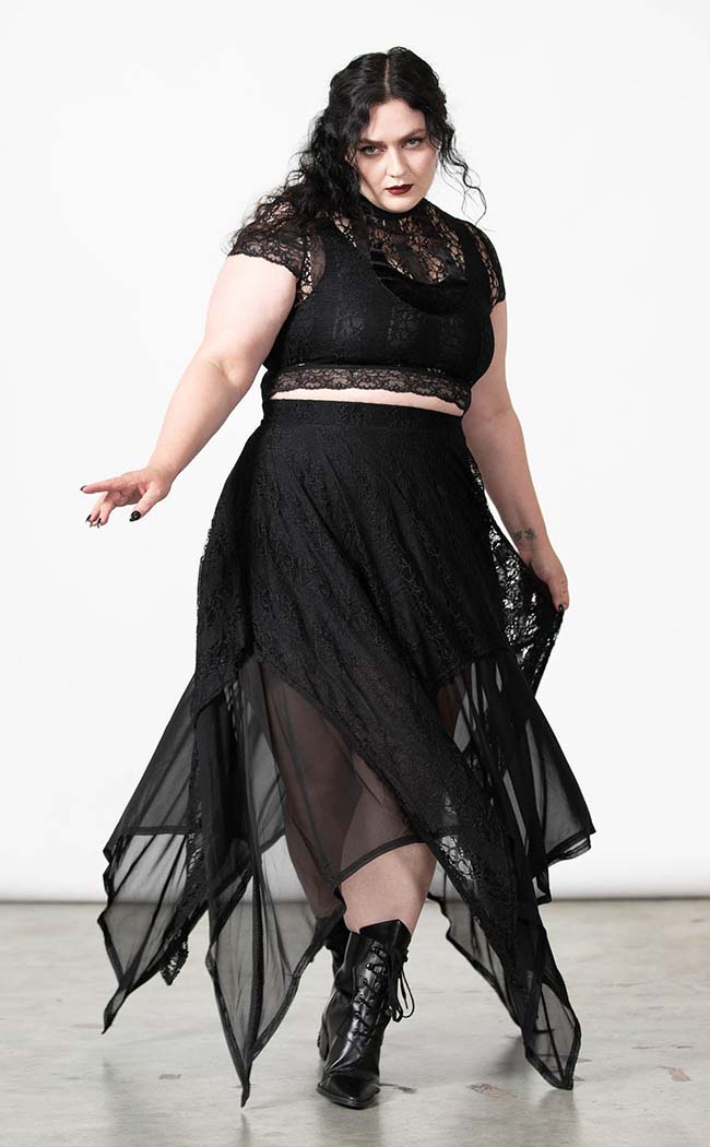 Clothing High Low Skirt Australia Lunar Layers Maxi Skirt Killstar