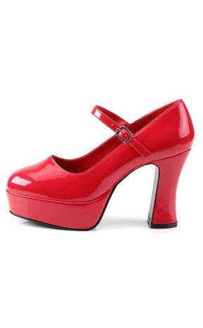 MARYJANE-50 Red Pat Heels-Funtasma-Tragic Beautiful