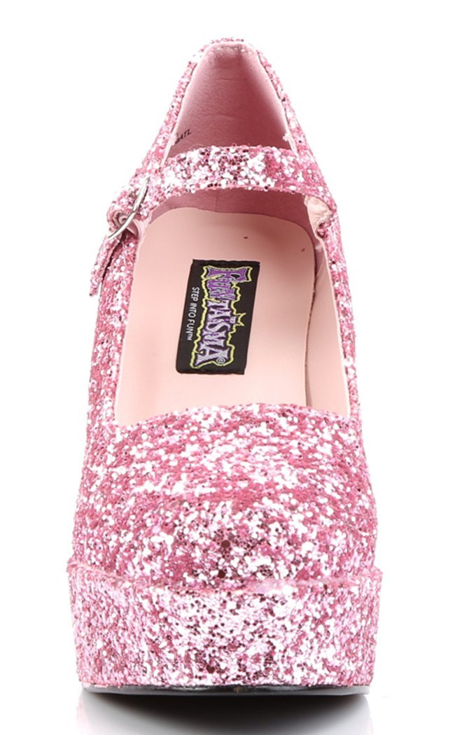 MARYJANE-50G B. Pink Gltr Heels-Funtasma-Tragic Beautiful