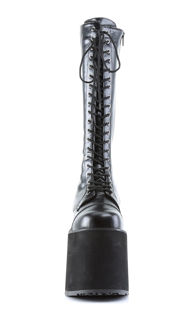 MEGA-602 Black PU Boots-Demonia-Tragic Beautiful
