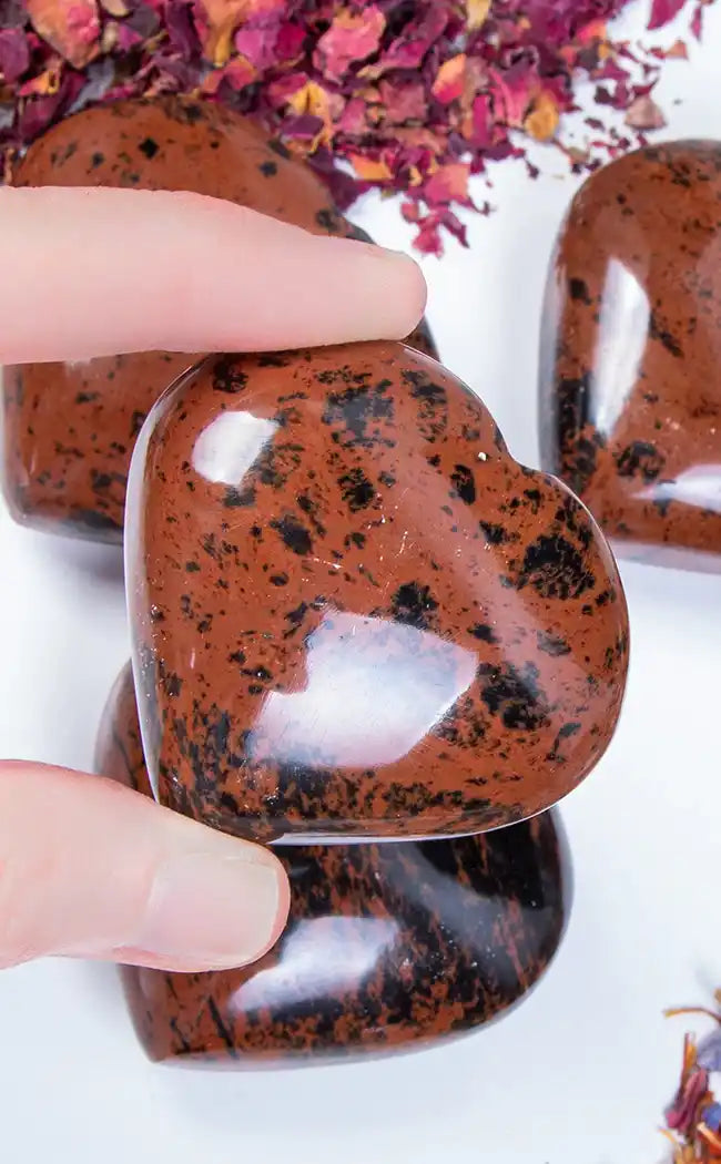 Mahogany Obsidian Heart-Crystals-Tragic Beautiful