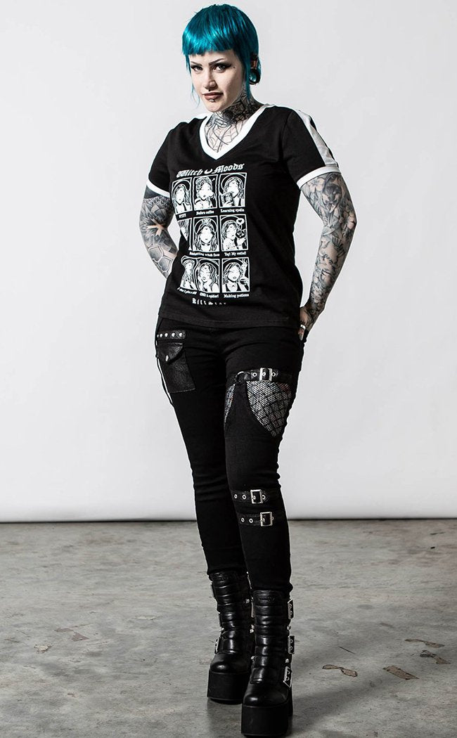 Moody V Neck T-Shirt-Killstar-Tragic Beautiful