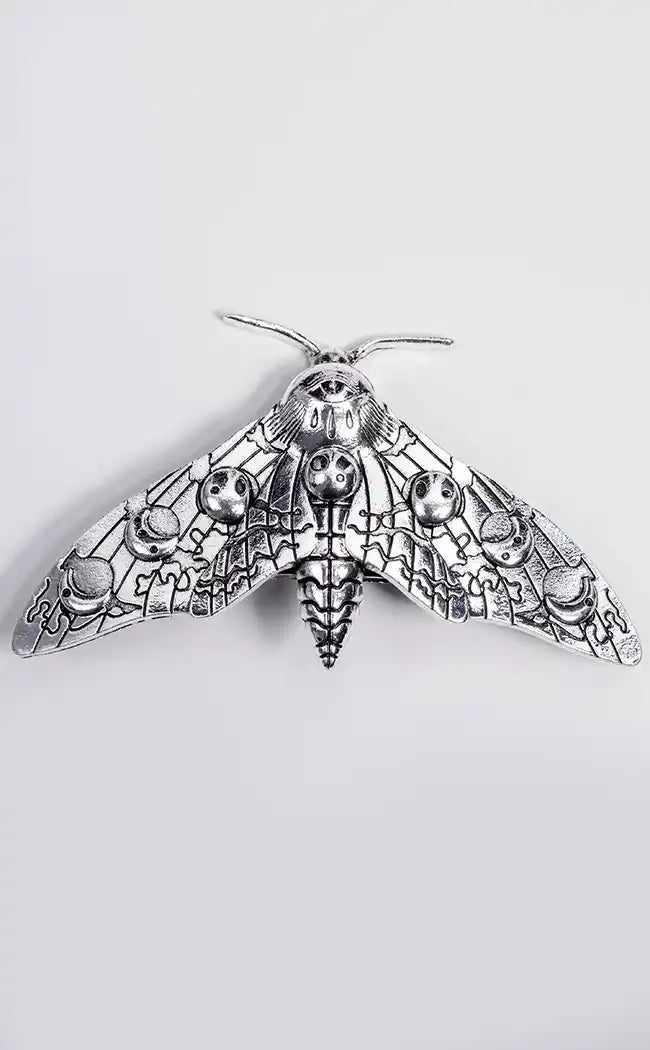 Moon Phase Moth Hair Clip-Gothic Jewellery-Tragic Beautiful