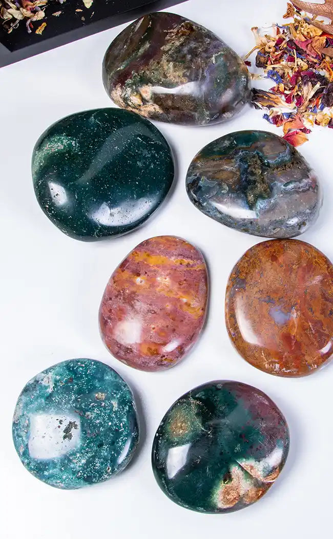 Ocean Jasper Palm Stones | Medium-Crystals-Tragic Beautiful