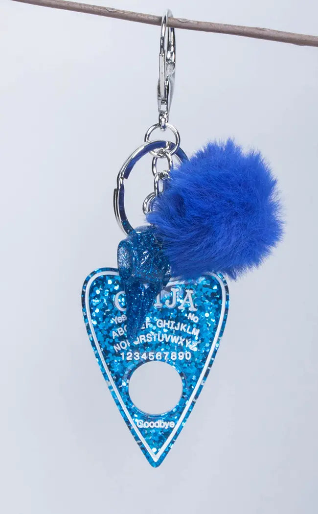 Ouija Planchette Keychain | Blue & Red-Drop Dead Gorgeous-Tragic Beautiful