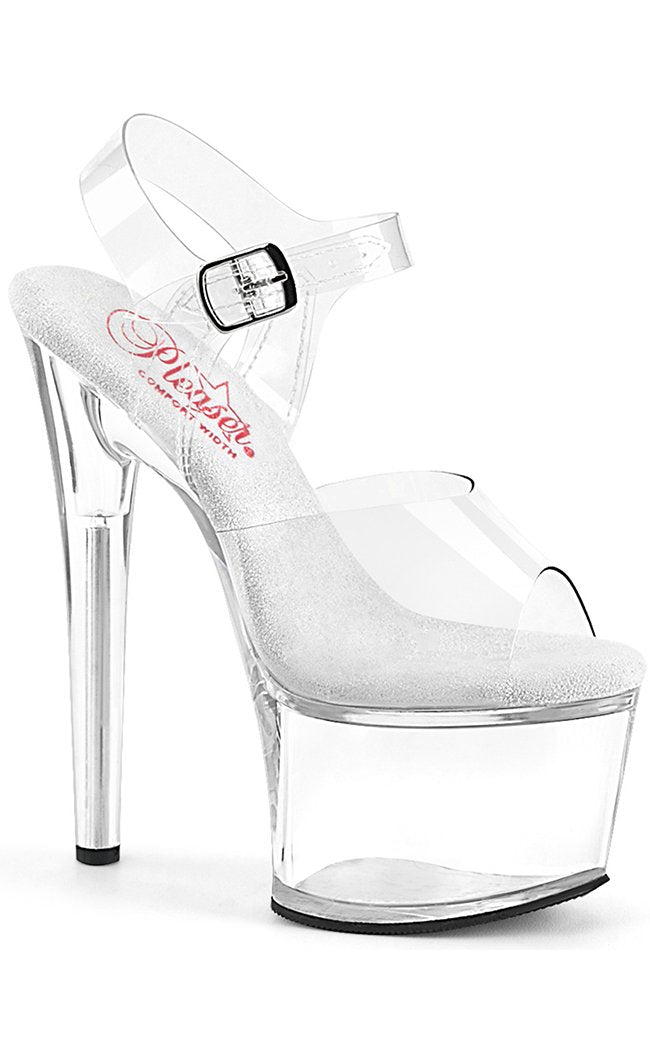 PASSION-708 Clear Platform Heels-Pleaser-Tragic Beautiful