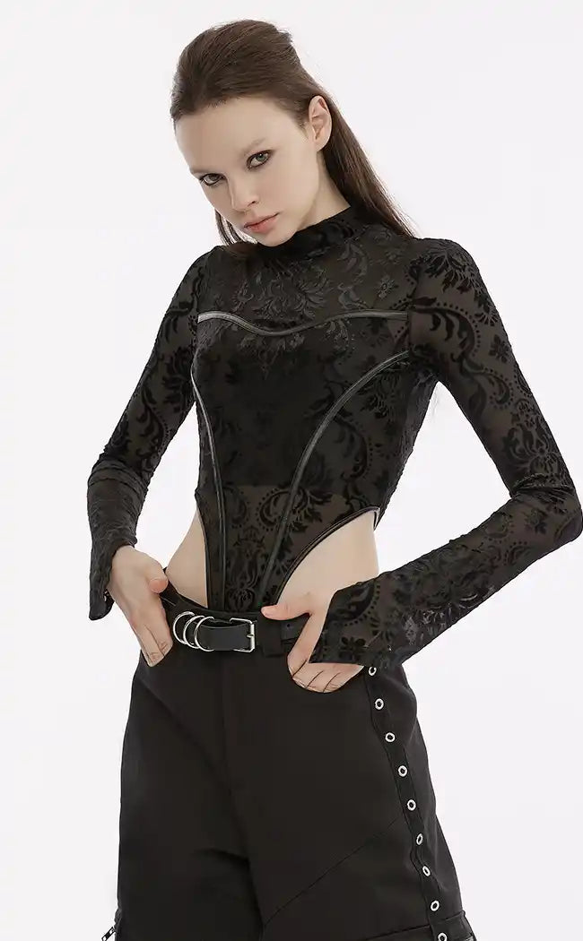 Provocateur High Cut Bodysuit-Punk Rave-Tragic Beautiful