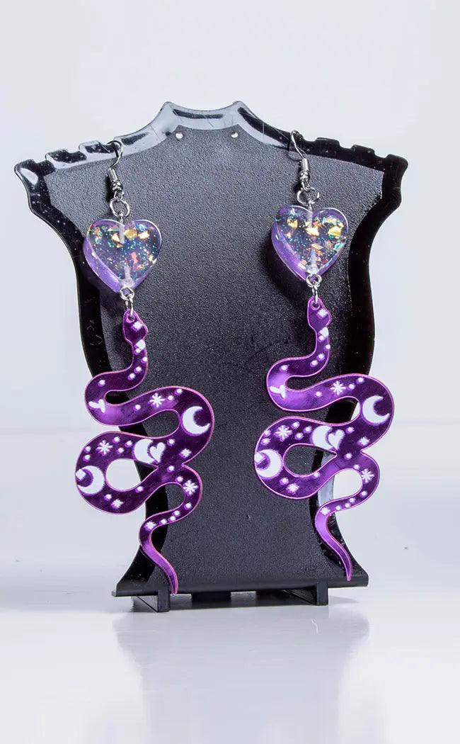 Purple Reign Serpent Earrings-Drop Dead Gorgeous-Tragic Beautiful