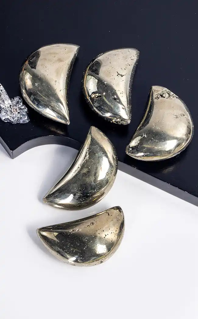 Pyrite Crescent Moons-Crystals-Tragic Beautiful