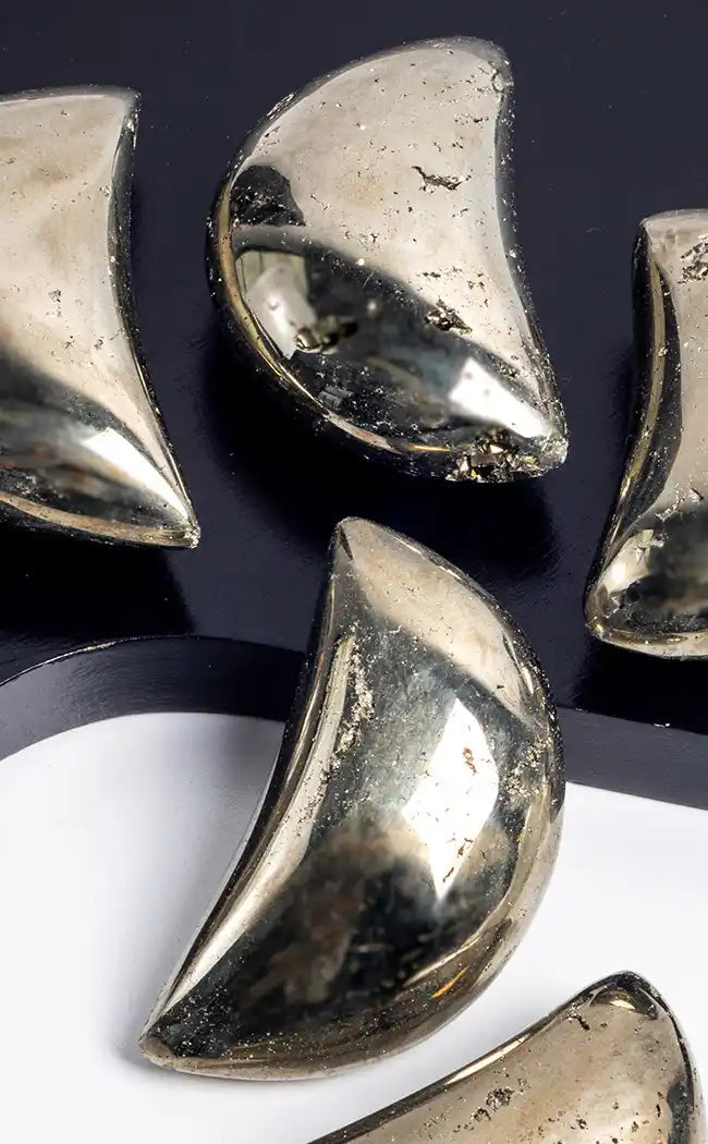 Pyrite Crescent Moons-Crystals-Tragic Beautiful