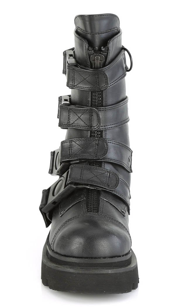 RENEGADE-55 Black Vegan Combat Boots-Demonia-Tragic Beautiful