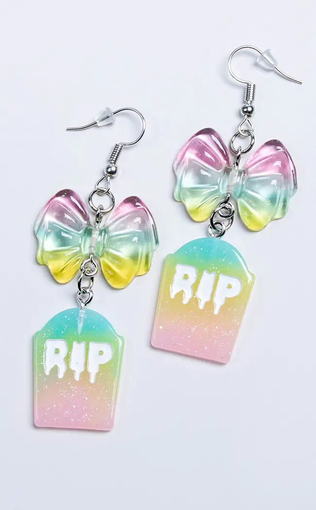 RIP Feelings Tombstone Earrings-Drop Dead Gorgeous-Tragic Beautiful