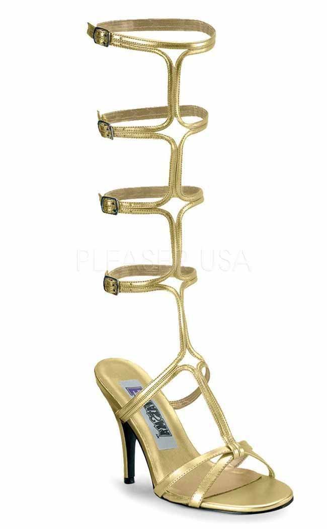 ROMAN-10 Gold Gladiator Sandal Heels-Funtasma-Tragic Beautiful