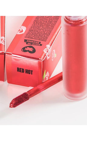 Red Hot Metallic Velvetine Lipstick-Lime Crime-Tragic Beautiful
