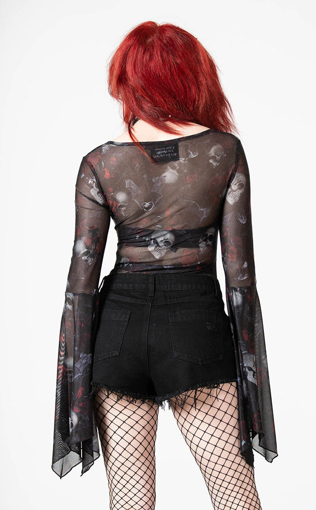 Rosaella Mesh Bodysuit-Killstar-Tragic Beautiful