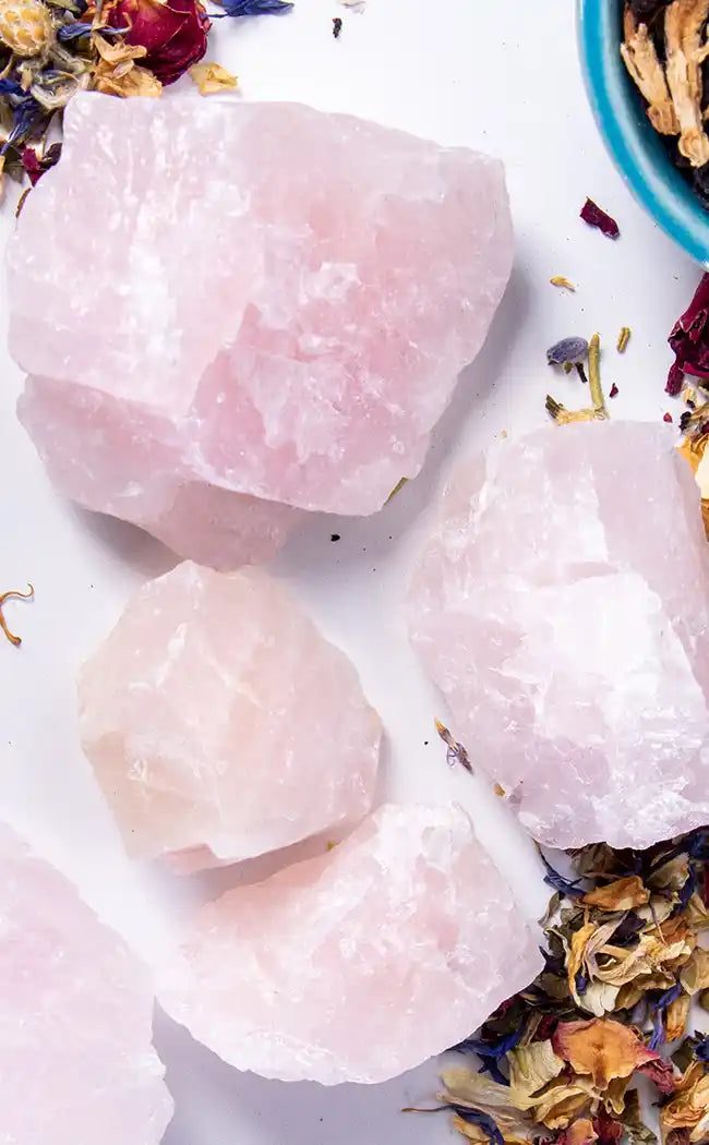 Rose Quartz Rough-Crystals-Tragic Beautiful
