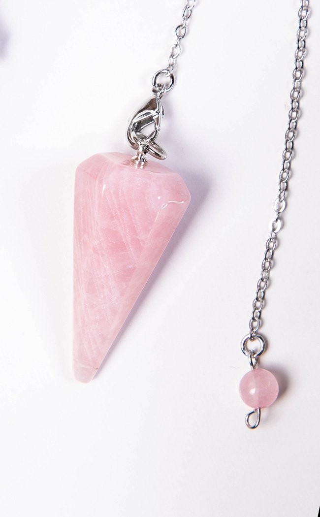 Rose Quartz Faceted Pendulum-Crystals-Tragic Beautiful