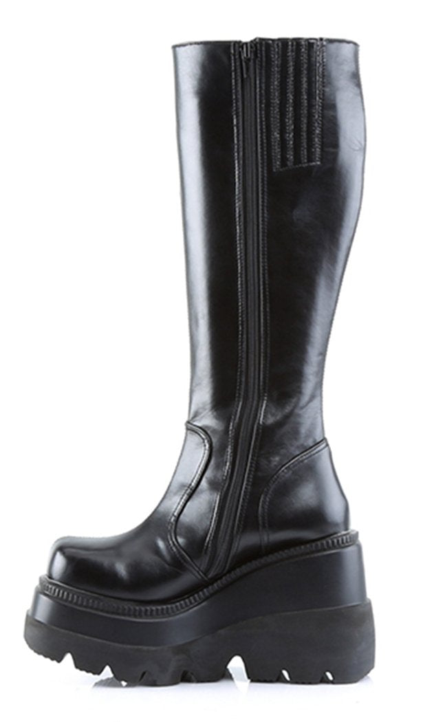 SHAKER-100 Black Boots (Au Stock)-Demonia-Tragic Beautiful