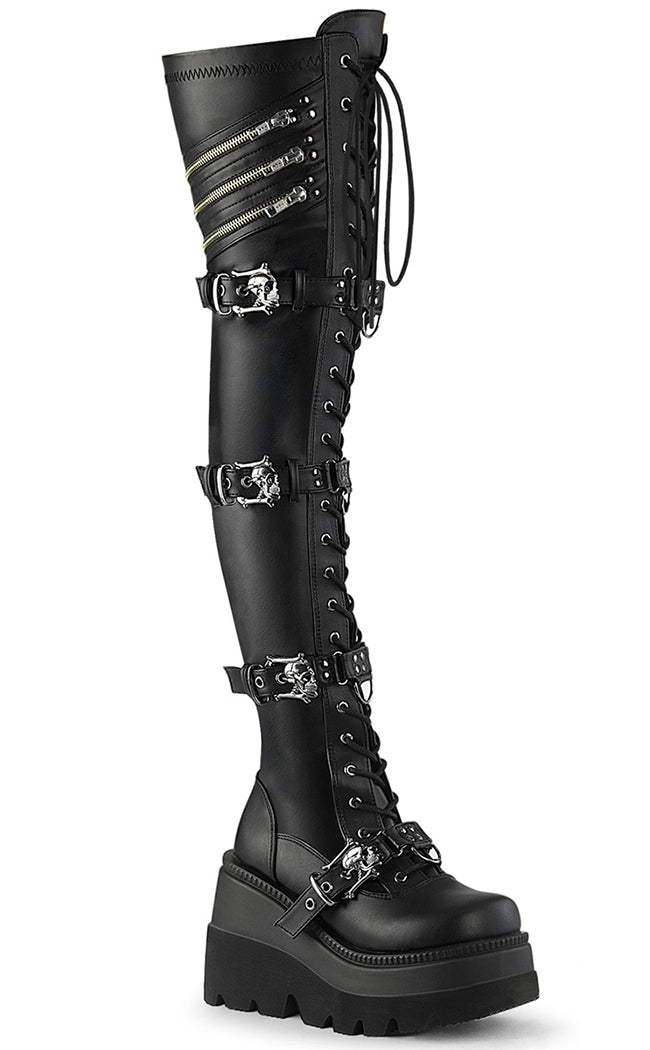 Demonia Shaker Thigh High Boots Aus Demonia Shaker Alt Platform