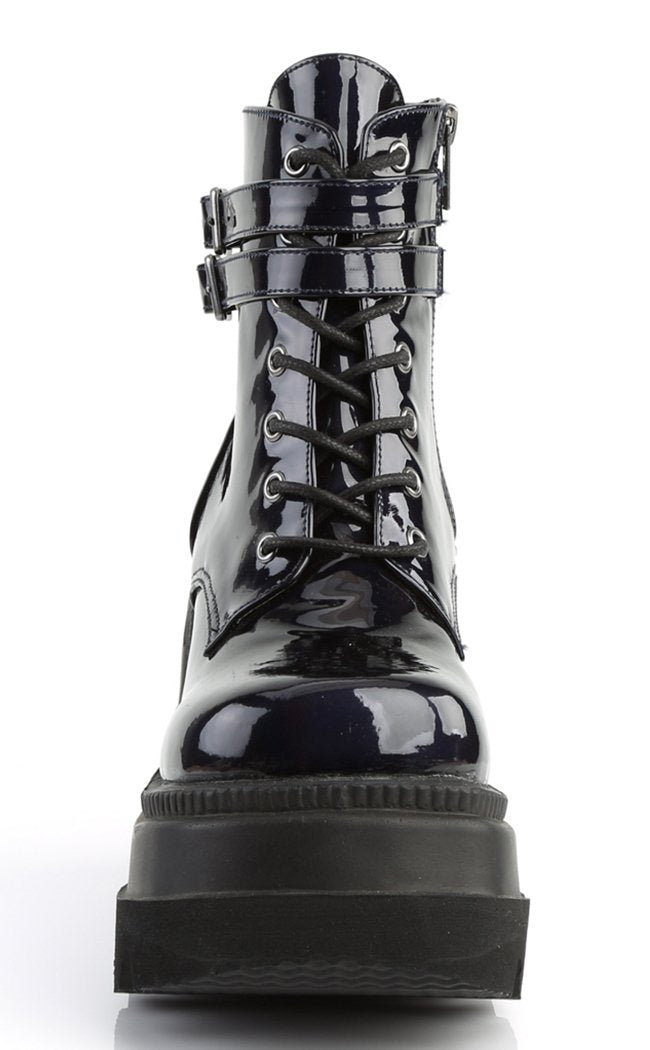 SHAKER-52 Black Hologram Boots-Demonia-Tragic Beautiful