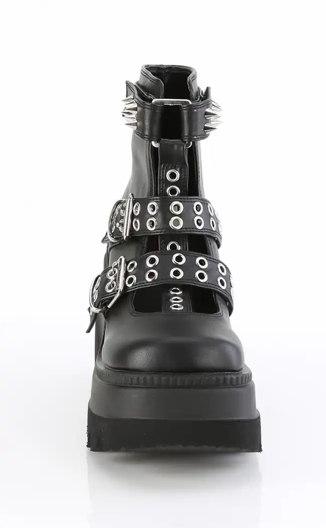 SHAKER-62 Black Ankle Boots-Demonia-Tragic Beautiful