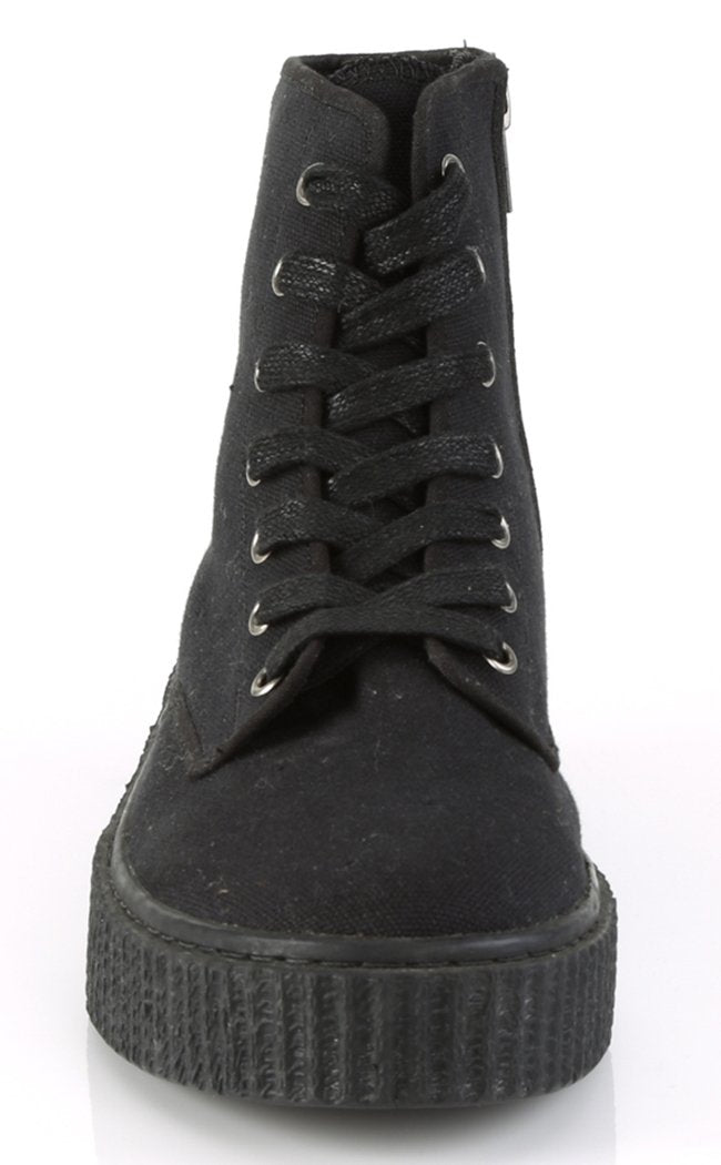 SNEEKER-201 Black High Top Creeper-Demonia-Tragic Beautiful