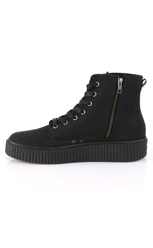 SNEEKER-201 Black High Top Creeper-Demonia-Tragic Beautiful