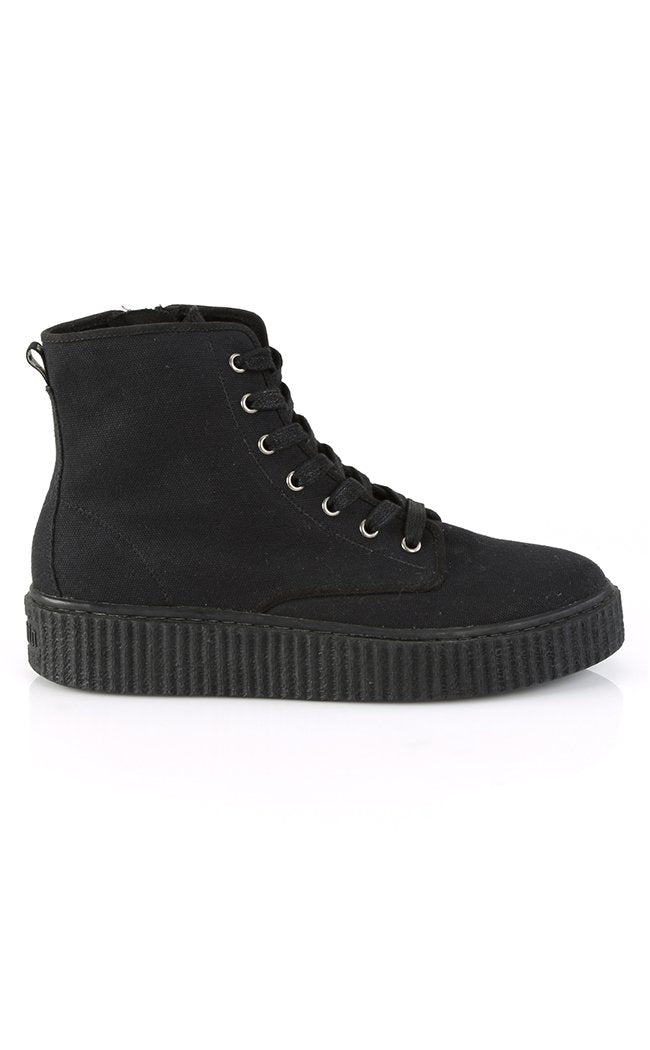 SNEEKER-201 Black High Top Creeper-Demonia-Tragic Beautiful