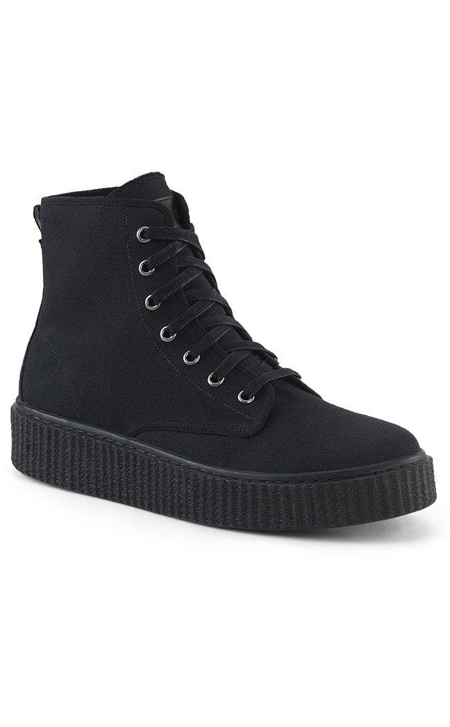 SNEEKER-201 Black High Top Creeper-Demonia-Tragic Beautiful