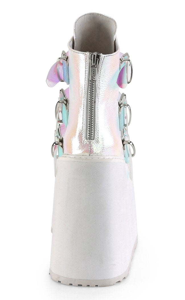 SWING-105 Pearl Iridescent Boots (Au Stock)-Demonia-Tragic Beautiful