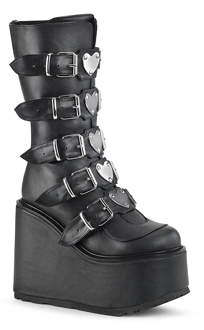 SWING-230 Black Boots (Au Stock)-Demonia-Tragic Beautiful