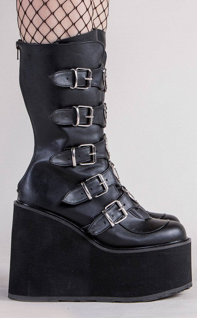 SWING-230 Black Boots-Demonia-Tragic Beautiful