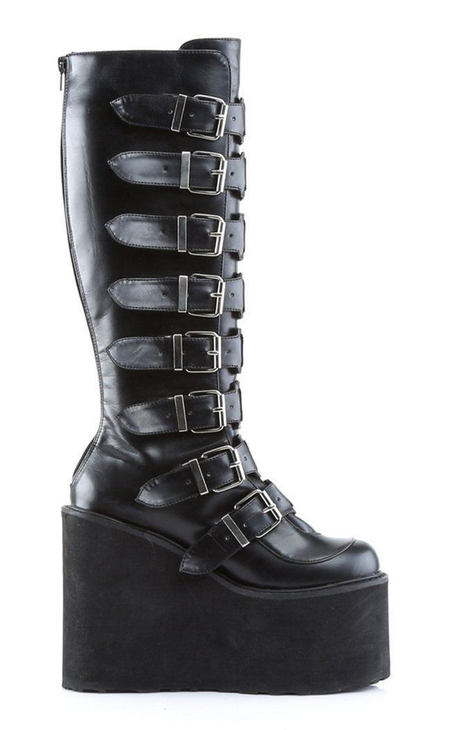 Demonia Swing-815 Matte Trinity Platform Boots (Au Stock)-Demonia-Tragic Beautiful