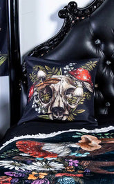 Skull Cushion Cover | Hedge Witch Cottage-The Haunted Mansion-Tragic Beautiful