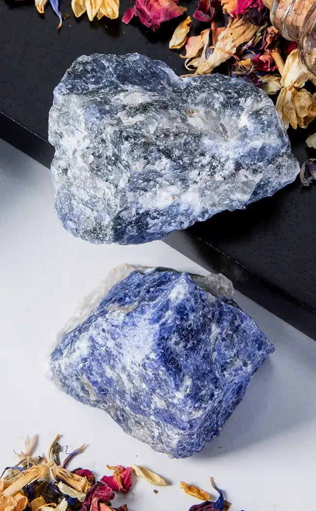 Sodalite Raw Rough Chunk-Crystals-Tragic Beautiful