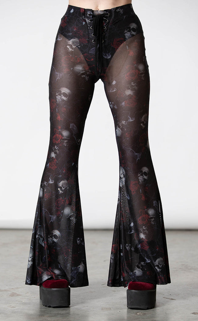 Spirala Mesh Bell Bottoms-Killstar-Tragic Beautiful