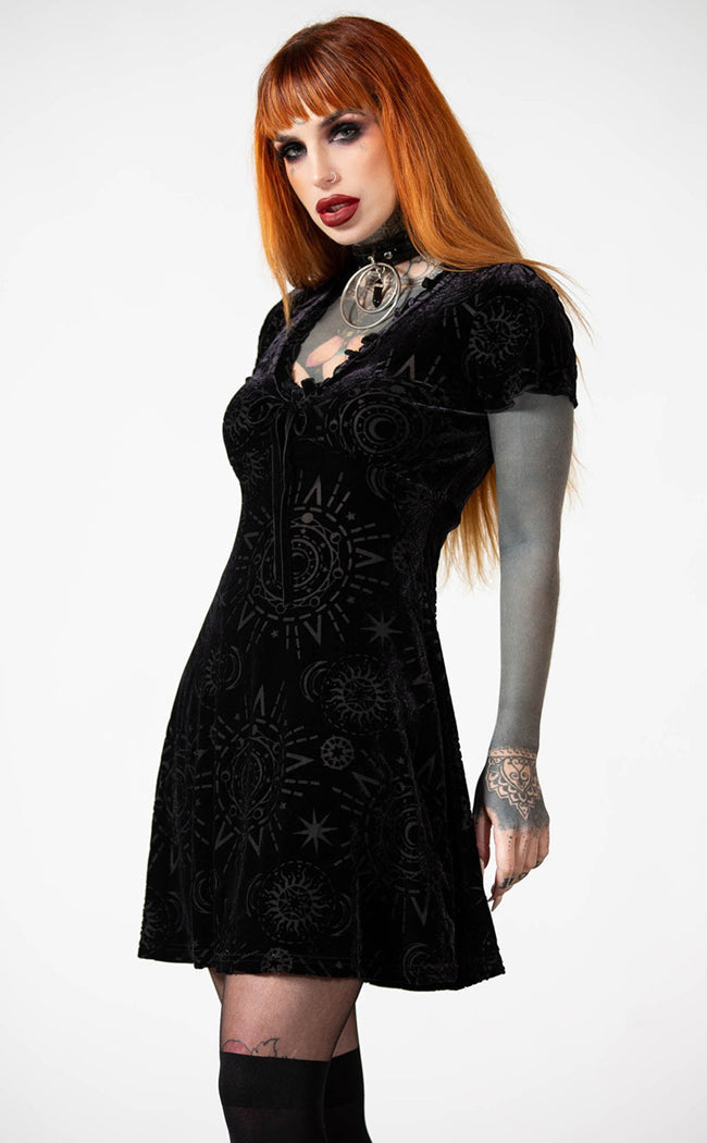 Spiritual Chant Burnout Dress-Killstar-Tragic Beautiful