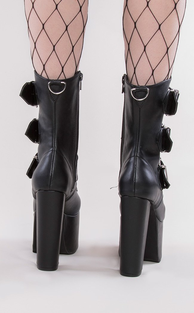 TORMENT-703 Black Boots-Demonia-Tragic Beautiful