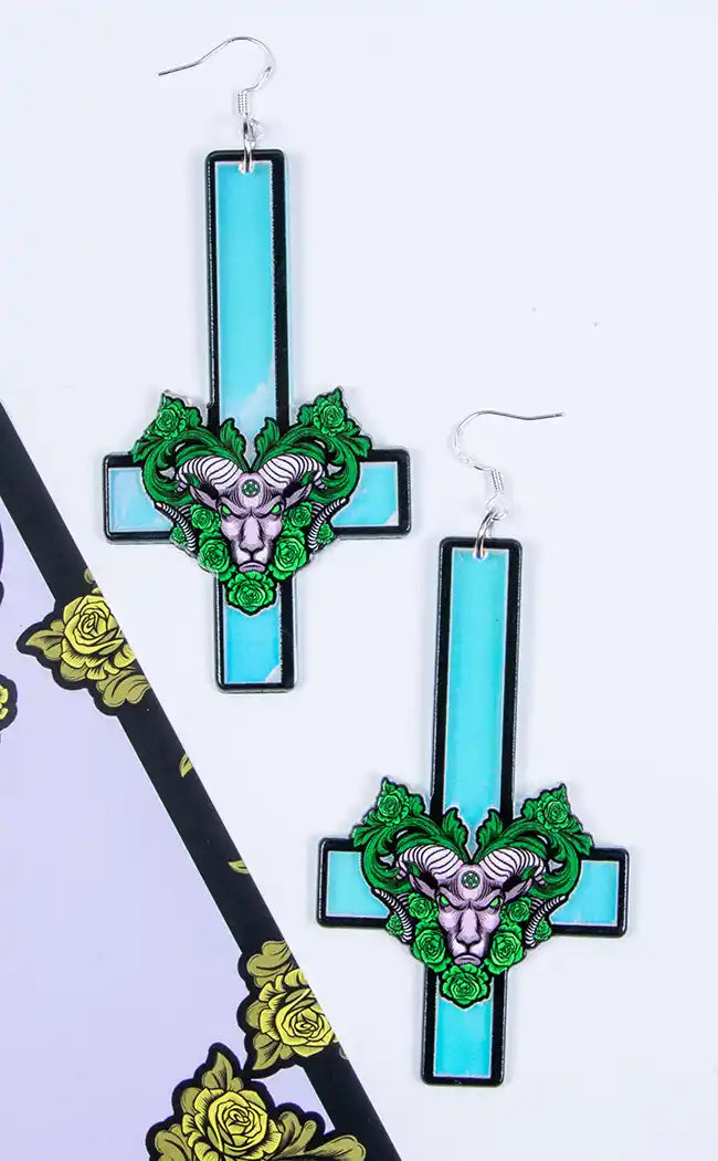 The Devil Herself Holographic Earrings-Sellma Soul-Tragic Beautiful