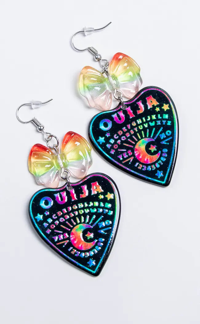 Tie-Die Ouija Dangle Earrings-Drop Dead Gorgeous-Tragic Beautiful