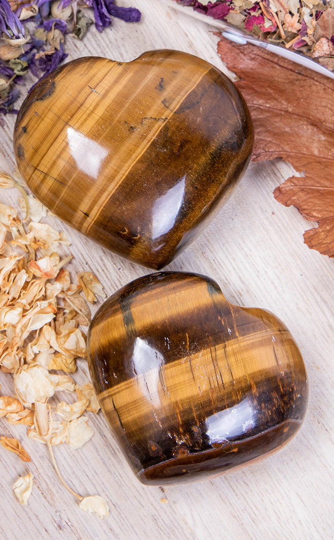 Tigers Eye Heart-Crystals-Tragic Beautiful