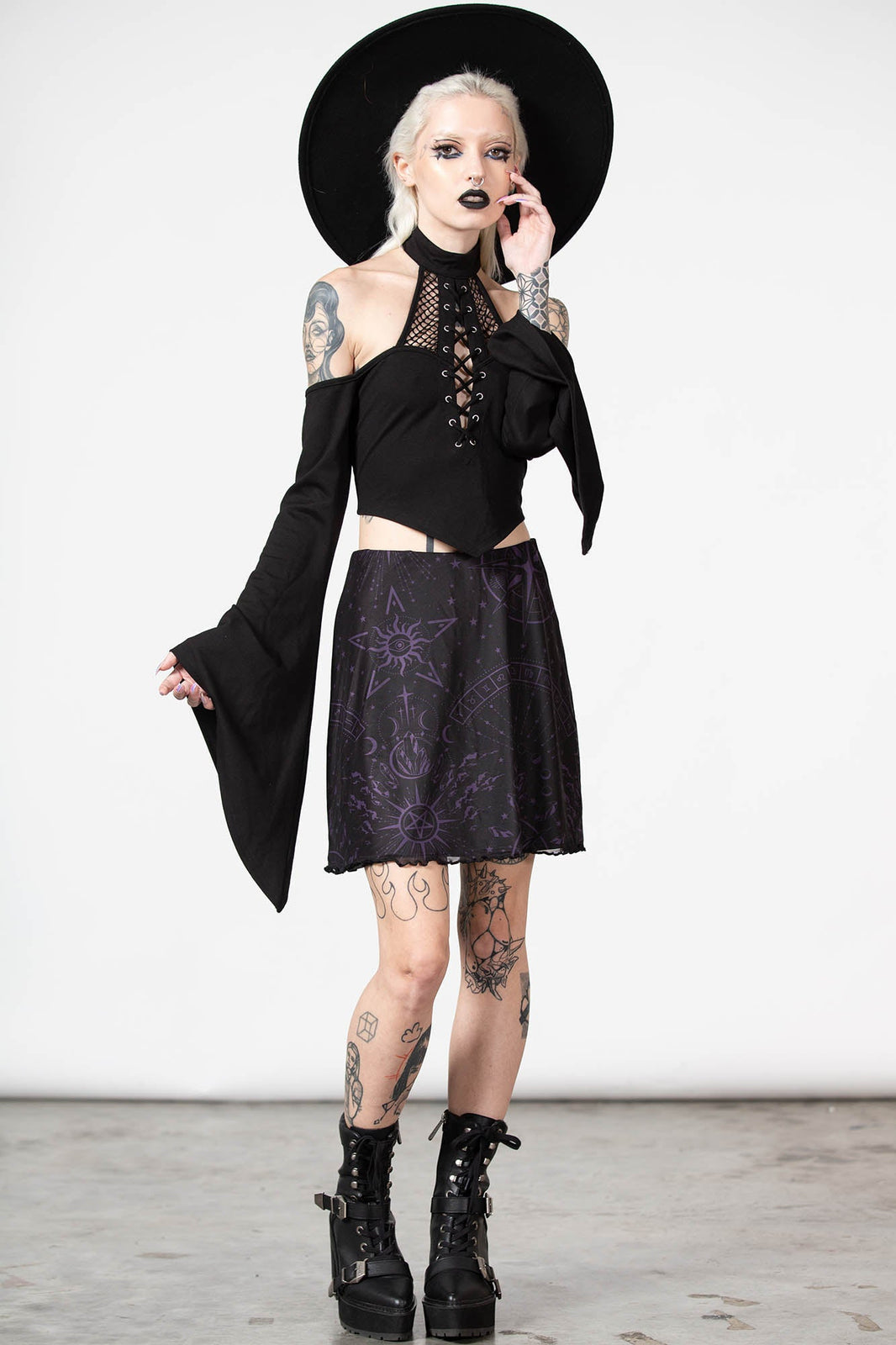 Trevea Mesh Mini Skirt-Killstar-Tragic Beautiful