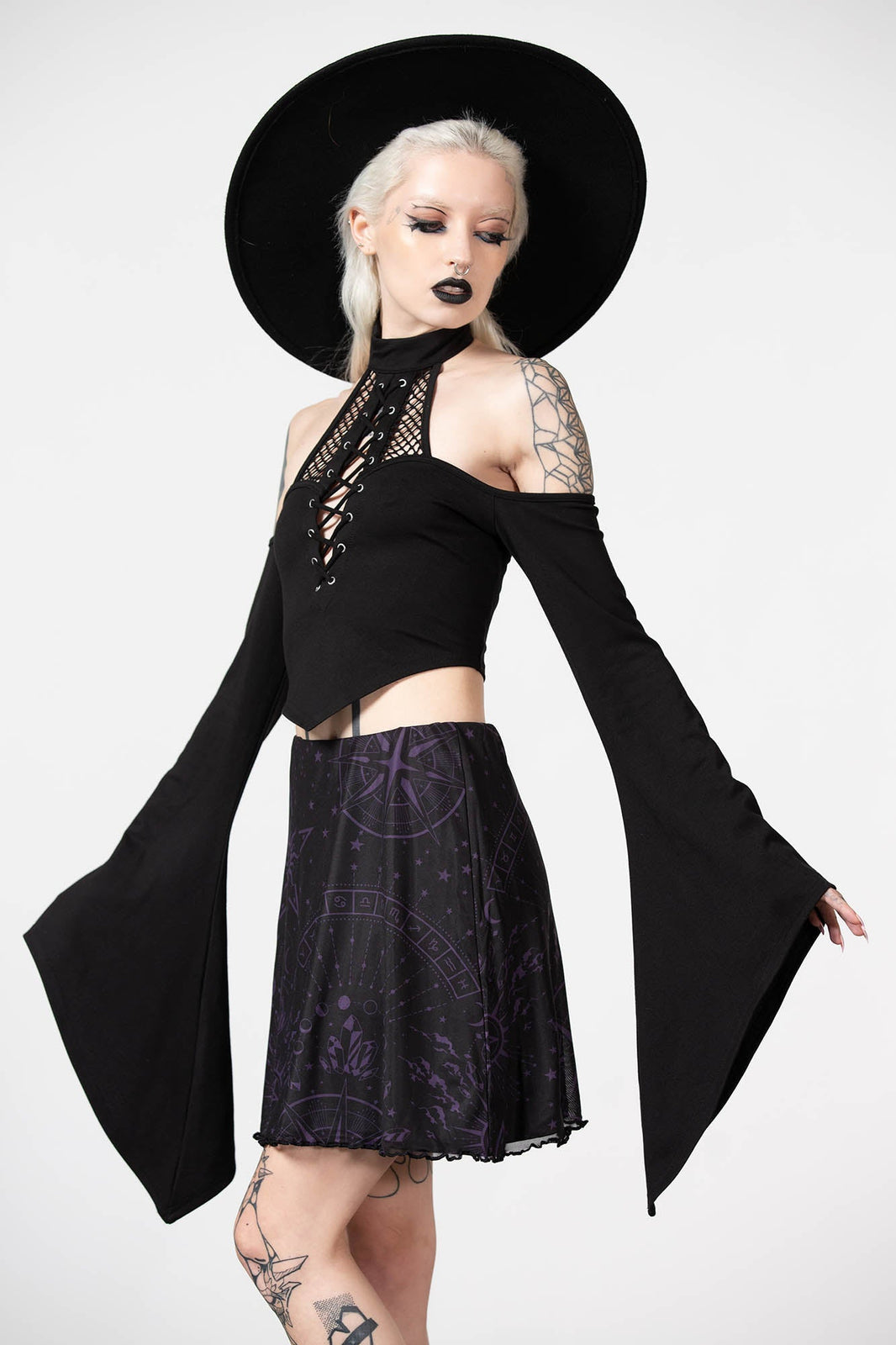 Trevea Mesh Mini Skirt-Killstar-Tragic Beautiful