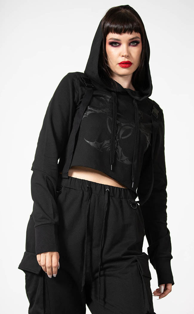 Ultraviolet Cropped Hoodie-Killstar-Tragic Beautiful