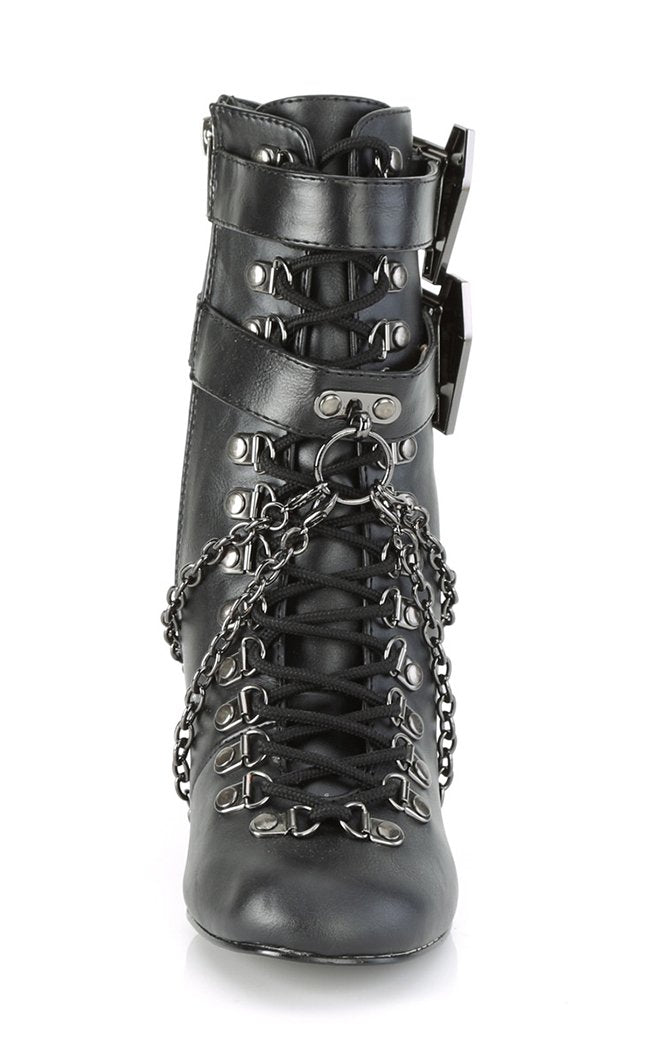 VIVIKA-128 Black Vegan Ankle Boots-Demonia-Tragic Beautiful